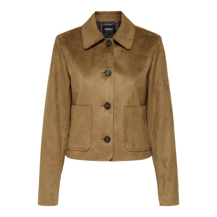 Only ONLTULIP LIFE FAUX SUEDE JACKET OTW Cognac | Freewear ONLTULIP LIFE FAUX SUEDE JACKET OTW - www.freewear.nl - Freewear