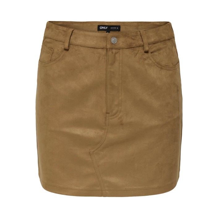 Only ONLTULIP LIFE FAUX SUEDE SKIRT OTW Cognac | Freewear ONLTULIP LIFE FAUX SUEDE SKIRT OTW - www.freewear.nl - Freewear