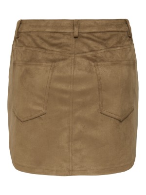 Only ONLTULIP LIFE FAUX SUEDE SKIRT OTW Cognac | Freewear ONLTULIP LIFE FAUX SUEDE SKIRT OTW - www.freewear.nl - Freewear