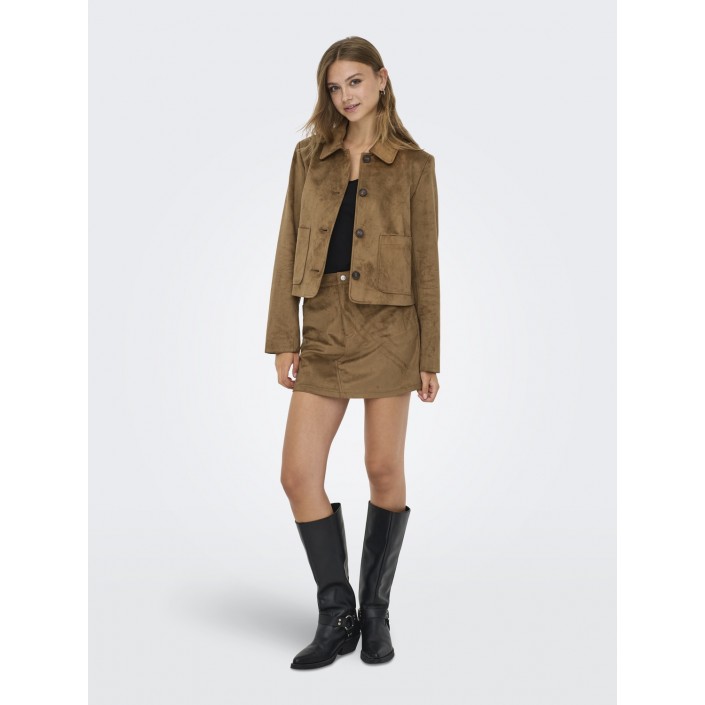 Only ONLTULIP LIFE FAUX SUEDE SKIRT OTW Cognac | Freewear ONLTULIP LIFE FAUX SUEDE SKIRT OTW - www.freewear.nl - Freewear