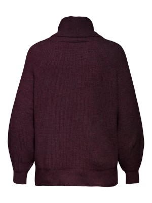 Carmakoma CARWHITNEY LIFE LS LOOSE ROLLNECK K: Mauve Wine/Melange | Freewear CARWHITNEY LIFE LS LOOSE ROLLNECK K: - www.freewear.nl - Freewear