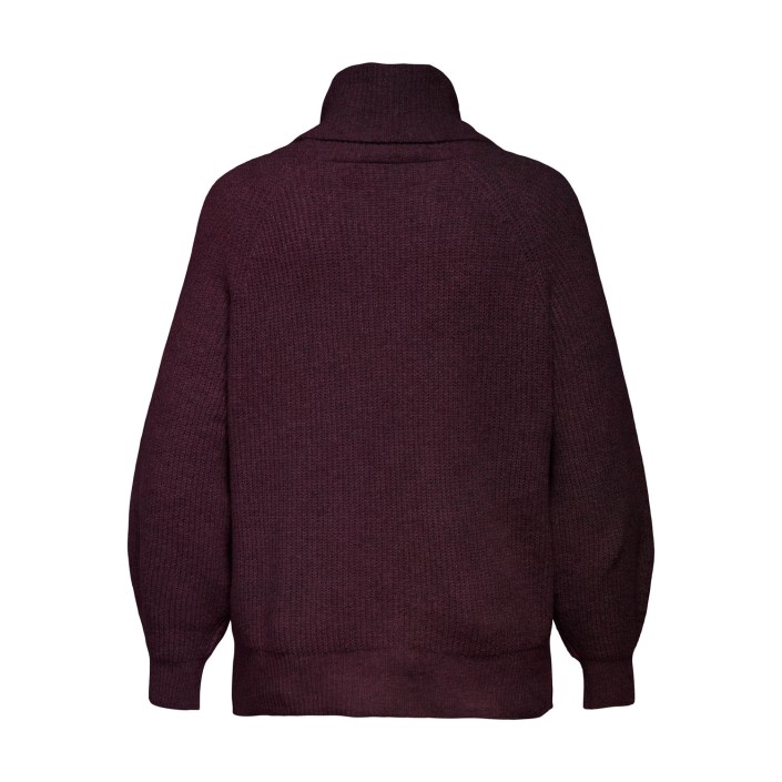 Carmakoma CARWHITNEY LIFE LS LOOSE ROLLNECK K: Mauve Wine/Melange | Freewear CARWHITNEY LIFE LS LOOSE ROLLNECK K: - www.freewear.nl - Freewear