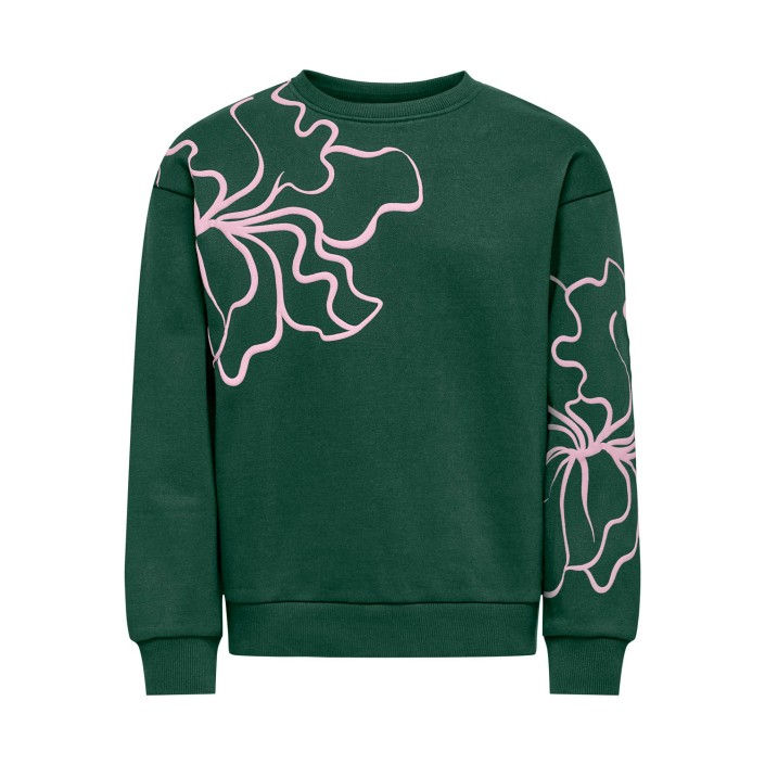 Only KOGODESSA LIFE L/S O-NECK BOX UB CP: Pineneedle/Blurry Flower Roseate | Freewear KOGODESSA LIFE L/S O-NECK BOX UB CP: - www.freewear.nl - Freewear