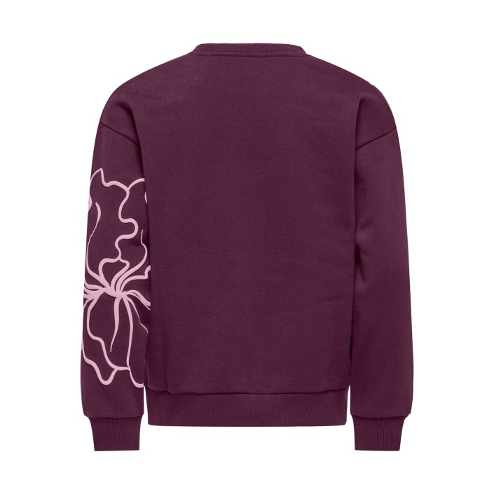 Only KOGODESSA LIFE L/S O-NECK BOX UB CP: Mauve Wine/Blurry Flower Roseate | Freewear KOGODESSA LIFE L/S O-NECK BOX UB CP: - www.freewear.nl - Freewear