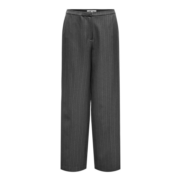 Only ONLAGGIE LIFE MW PINSTRIPE WIDE PAN: Dark Grey Melange/WHITE PINSTRIP | Freewear ONLAGGIE LIFE MW PINSTRIPE WIDE PAN: - www.freewear.nl - Freewear