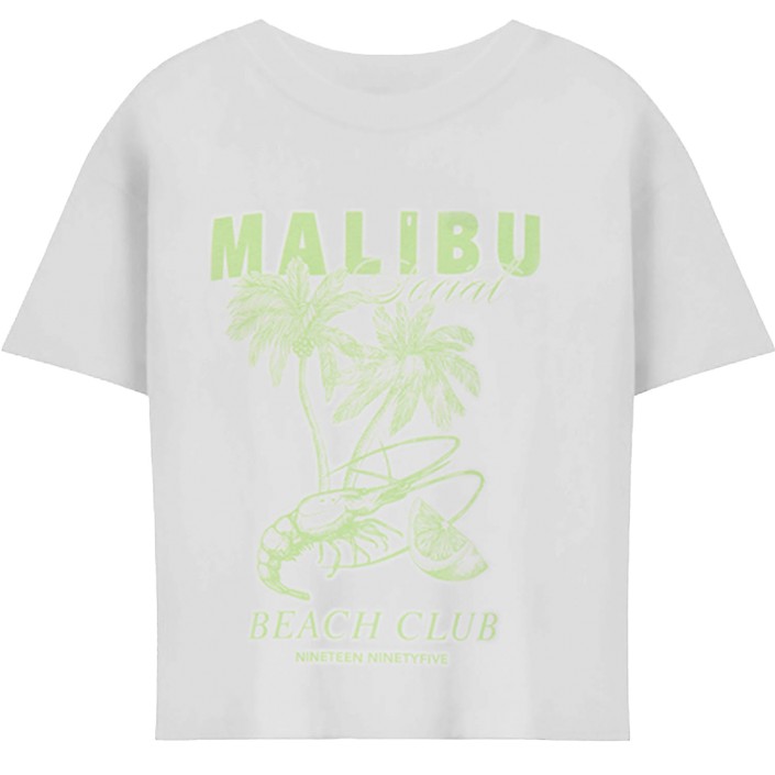 Only KOGDINA LIFE S/S CLUB TOP BOX CS JR: Bright White/Paradise Green Mali | Freewear KOGDINA LIFE S/S CLUB TOP BOX CS JR: - www.freewear.nl - Freewear