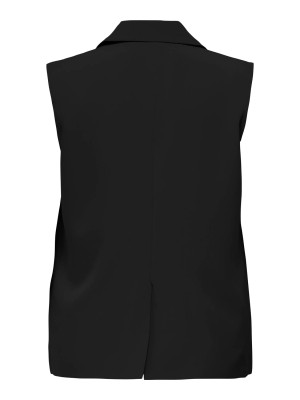 Carmakoma CARELLY LIFE S/L LOOSE VEST TLR Black | Freewear CARELLY LIFE S/L LOOSE VEST TLR - www.freewear.nl - Freewear