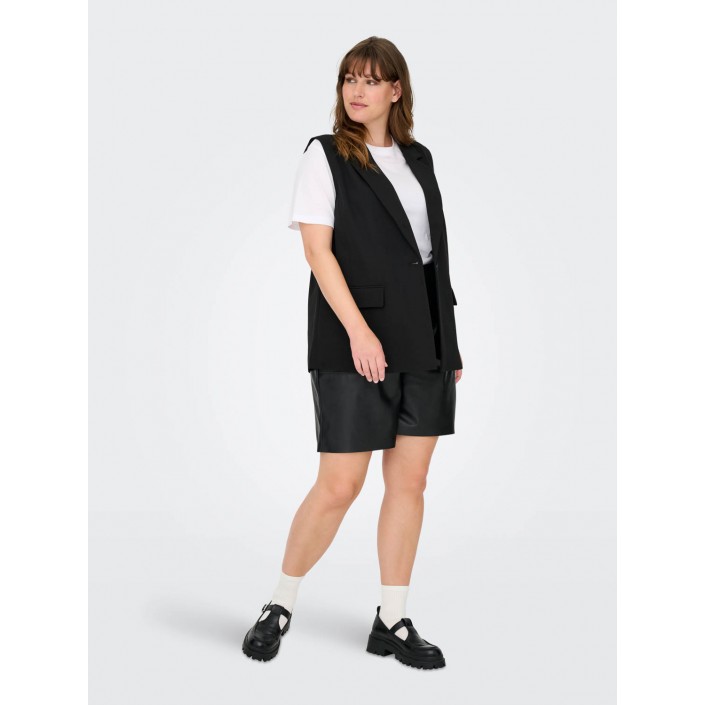 Carmakoma CARELLY LIFE S/L LOOSE VEST TLR Black | Freewear CARELLY LIFE S/L LOOSE VEST TLR - www.freewear.nl - Freewear
