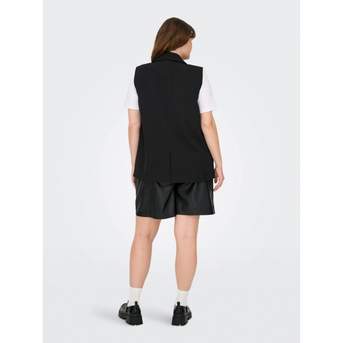 Carmakoma CARELLY LIFE S/L LOOSE VEST TLR Black | Freewear CARELLY LIFE S/L LOOSE VEST TLR - www.freewear.nl - Freewear