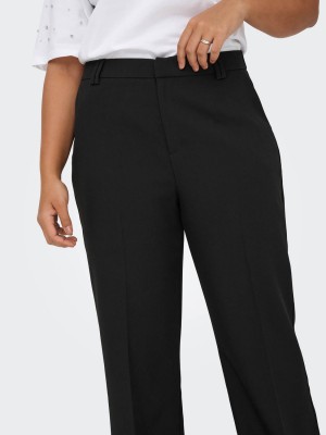 Carmakoma CARELLY LIFE NEW HW WIDE PANT TLR Black | Freewear CARELLY LIFE NEW HW WIDE PANT TLR - www.freewear.nl - Freewear