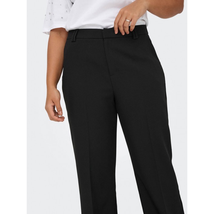 Carmakoma CARELLY LIFE NEW HW WIDE PANT TLR Black | Freewear CARELLY LIFE NEW HW WIDE PANT TLR - www.freewear.nl - Freewear