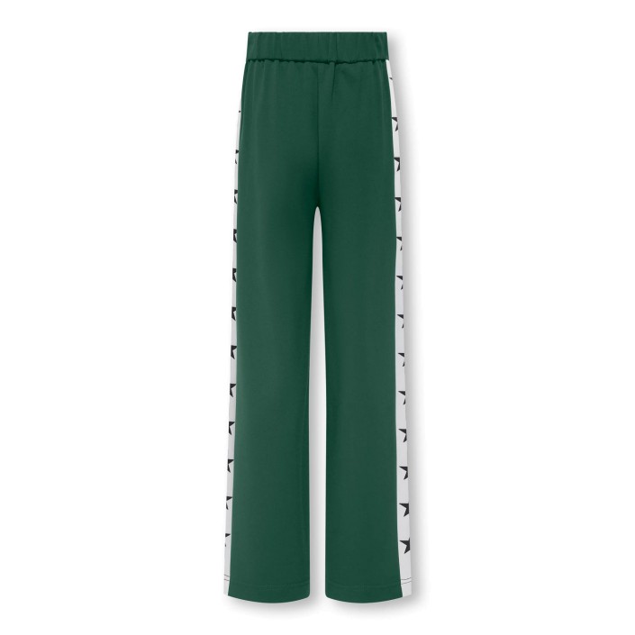 Only KOGPOPTRASH LIFE ICON WIDE PANT CS : Pineneedle/White Panel/Black Sta | Freewear KOGPOPTRASH LIFE ICON WIDE PANT CS : - www.freewear.nl - Freewear