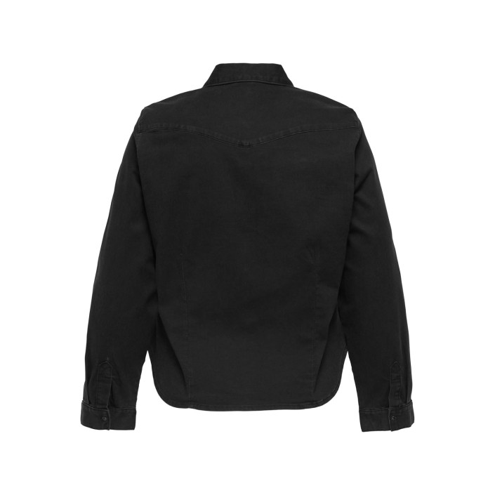 Carmakoma CARSASIA L/S FIT STUD DNM SHIRT AKM Black Denim | Freewear CARSASIA L/S FIT STUD DNM SHIRT AKM - www.freewear.nl - Freewear