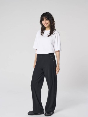Only ONLRINA LIFE BUTTON PANT JRS NOOS Black/Horn buttons | Freewear ONLRINA LIFE BUTTON PANT JRS NOOS - www.freewear.nl - Freewear