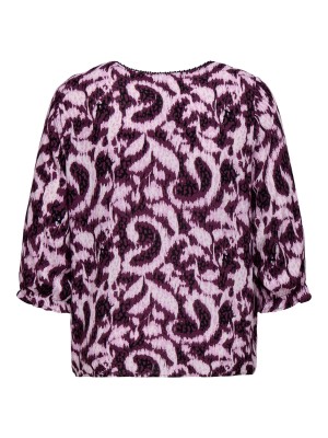 Carmakoma CARTYLA LIFE 3/4 BLOUSE AOP Mauve Wine/LEO GRAPHIC AOP | Freewear CARTYLA LIFE 3/4 BLOUSE AOP - www.freewear.nl - Freewear