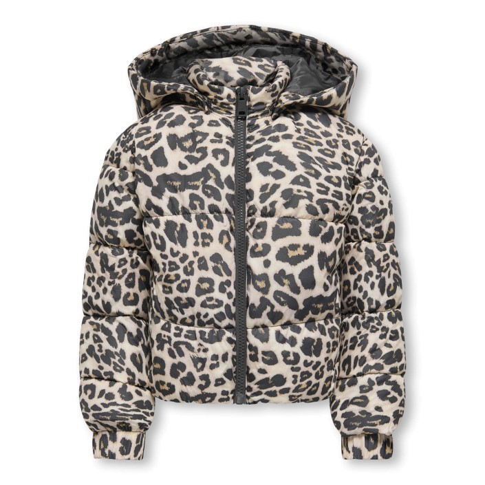 ONLY:KIDS ONLY KMGDALIA SHORT PUF AOP JACKET OTW N: Silver Mink/Leo | Freewear KMGDALIA SHORT PUF AOP JACKET OTW N: - www.freewear.nl - Freewear