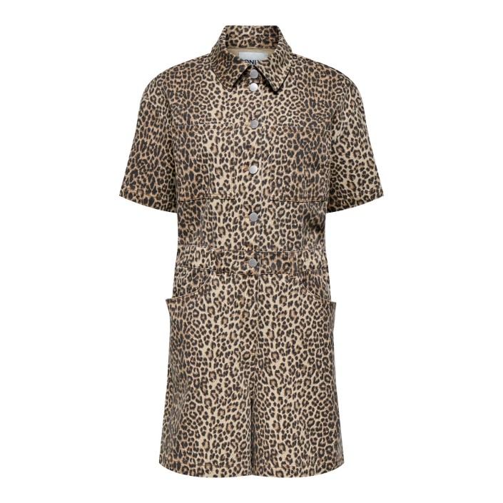 Only ONLNAOMI AOP PLAYSUIT CS OTW Toasted Coconut/LEO | Freewear ONLNAOMI AOP PLAYSUIT CS OTW - www.freewear.nl - Freewear