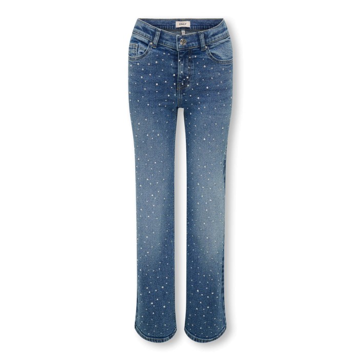 Only KOGJUICY RHS WIDE LEG DNM CRO557 NO: Medium Blue Denim/RHINESTONES | Freewear KOGJUICY RHS WIDE LEG DNM CRO557 NO: - www.freewear.nl - Freewear