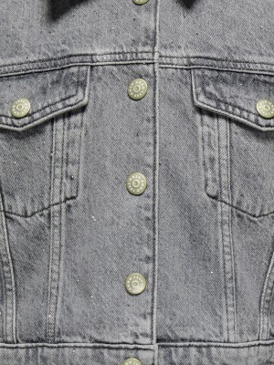 Only KOGMALIBU L/S RHINESTONE JACKET DNM Medium Grey Denim | Freewear KOGMALIBU L/S RHINESTONE JACKET DNM - www.freewear.nl - Freewear
