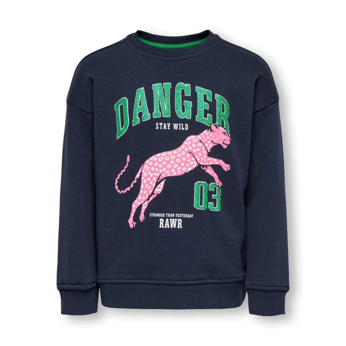 ONLY:KIDS ONLY KMGLEOPAULA LIFE L/S LOOSE PULLO BR: Night Sky/Danger | Freewear KMGLEOPAULA LIFE L/S LOOSE PULLO BR: - www.freewear.nl - Freewear