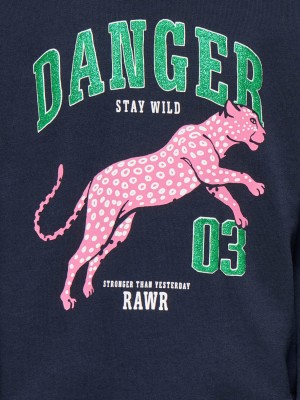 ONLY:KIDS ONLY KMGLEOPAULA LIFE L/S LOOSE PULLO BR: Night Sky/Danger | Freewear KMGLEOPAULA LIFE L/S LOOSE PULLO BR: - www.freewear.nl - Freewear