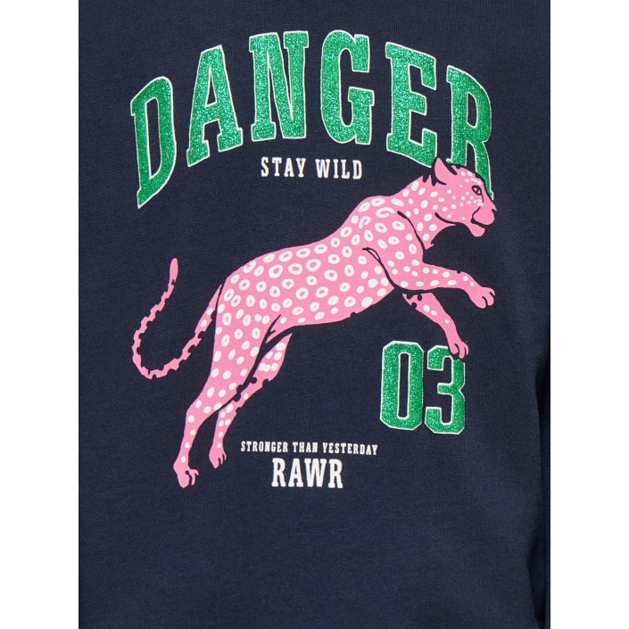 ONLY:KIDS ONLY KMGLEOPAULA LIFE L/S LOOSE PULLO BR: Night Sky/Danger | Freewear KMGLEOPAULA LIFE L/S LOOSE PULLO BR: - www.freewear.nl - Freewear