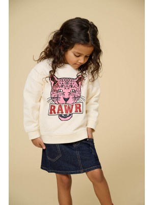 ONLY:KIDS ONLY KMGLEOPAULA LIFE L/S LOOSE PULLO BR: Tofu/RAWR | Freewear KMGLEOPAULA LIFE L/S LOOSE PULLO BR: - www.freewear.nl - Freewear