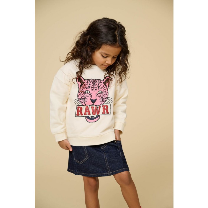 ONLY:KIDS ONLY KMGLEOPAULA LIFE L/S LOOSE PULLO BR: Tofu/RAWR | Freewear KMGLEOPAULA LIFE L/S LOOSE PULLO BR: - www.freewear.nl - Freewear
