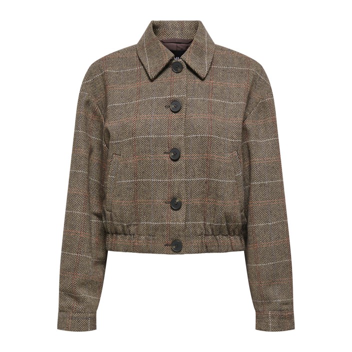 Only ONLRICCA LIFE CHECK JACKET OTW Seal Brown/Check | Freewear ONLRICCA LIFE CHECK JACKET OTW - www.freewear.nl - Freewear