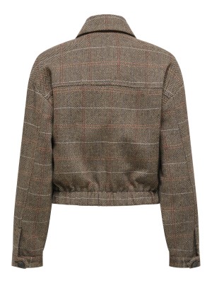 Only ONLRICCA LIFE CHECK JACKET OTW Seal Brown/Check | Freewear ONLRICCA LIFE CHECK JACKET OTW - www.freewear.nl - Freewear