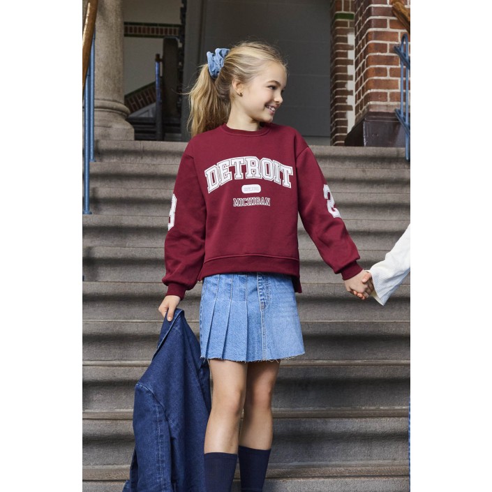 Only KOGVICTORY LIFE L/S O-NECK SWT Cabernet/Detroit/Cloud Dancer | Freewear KOGVICTORY LIFE L/S O-NECK SWT - www.freewear.nl - Freewear