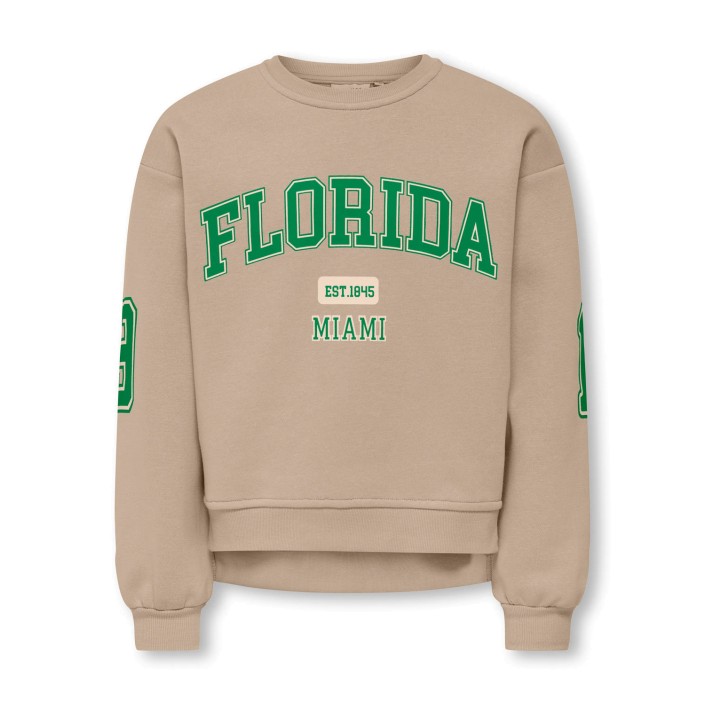 Only KOGVICTORY LIFE L/S O-NECK SWT Humus/Florida/Medium Green | Freewear KOGVICTORY LIFE L/S O-NECK SWT - www.freewear.nl - Freewear