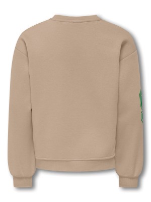 Only KOGVICTORY LIFE L/S O-NECK SWT Humus/Florida/Medium Green | Freewear KOGVICTORY LIFE L/S O-NECK SWT - www.freewear.nl - Freewear