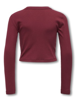 Only KOGBINA LIFE L/S O-NECK TOP JRS Cabernet | Freewear KOGBINA LIFE L/S O-NECK TOP JRS - www.freewear.nl - Freewear
