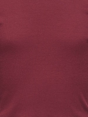 Only KOGBINA LIFE L/S O-NECK TOP JRS Cabernet | Freewear KOGBINA LIFE L/S O-NECK TOP JRS - www.freewear.nl - Freewear