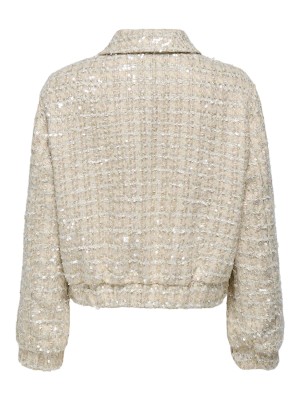 Only ONLSIGNE SEQUIN BOUCLE JACKET OTW Pumice Stone | Freewear ONLSIGNE SEQUIN BOUCLE JACKET OTW - www.freewear.nl - Freewear