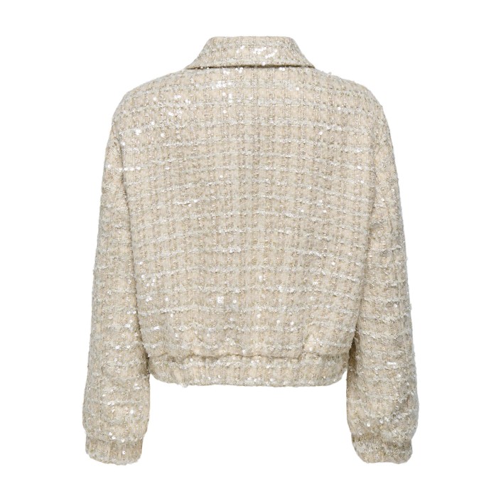 Only ONLSIGNE SEQUIN BOUCLE JACKET OTW Pumice Stone | Freewear ONLSIGNE SEQUIN BOUCLE JACKET OTW - www.freewear.nl - Freewear