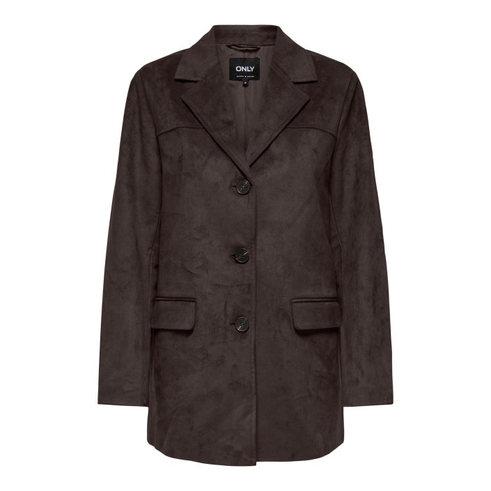 Only ONLTULIP FAUX SUEDE BLAZER COAT OTW Chocolate Torte | Freewear ONLTULIP FAUX SUEDE BLAZER COAT OTW - www.freewear.nl - Freewear