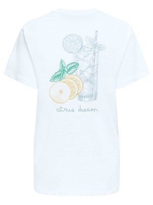 Only ONLVIVVI LIFE S/S LOVELY TOP CS JRS Bright White/Citrus dream | Freewear ONLVIVVI LIFE S/S LOVELY TOP CS JRS - www.freewear.nl - Freewear