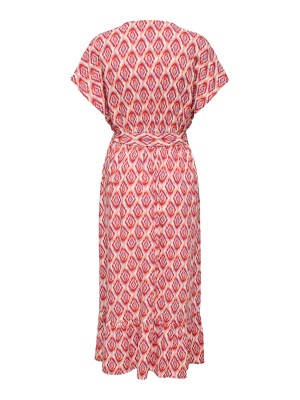 Only ONLZILLA ADELE LIFE SS LONG DRESS W: Equestrian Red/547 WARM | Freewear ONLZILLA ADELE LIFE SS LONG DRESS W: - www.freewear.nl - Freewear