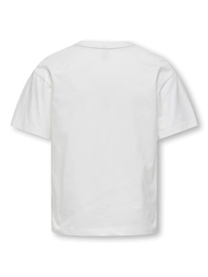 Only KOGEBBA LIFE SS O-NECK LOOSE PRINTE: Cloud Dancer/Seven | Freewear KOGEBBA LIFE SS O-NECK LOOSE PRINTE: - www.freewear.nl - Freewear