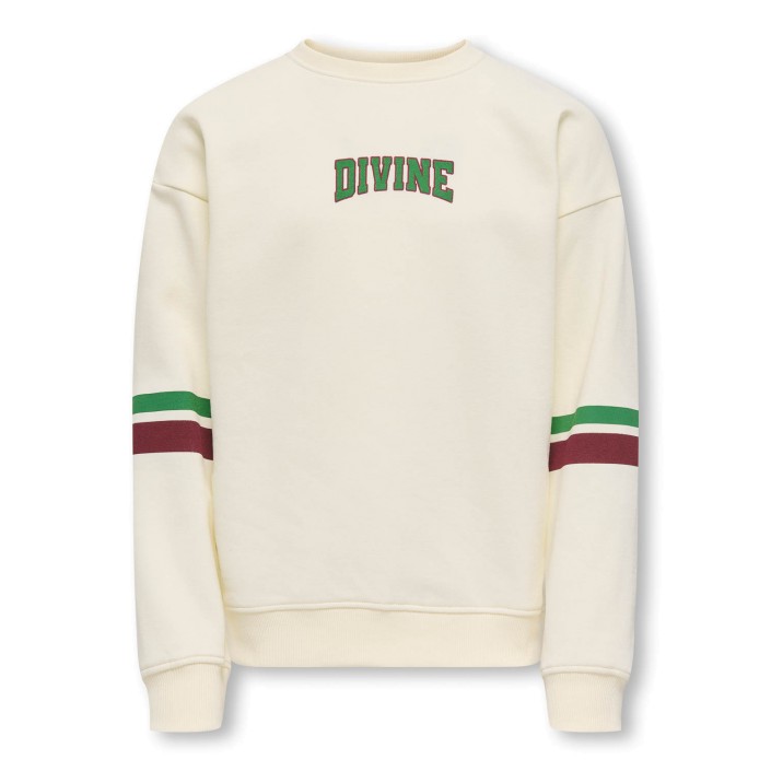 Only KOGHELLA LIFE LS O-NECK LOOSE PRINT: Antique White/Number | Freewear KOGHELLA LIFE LS O-NECK LOOSE PRINT: - www.freewear.nl - Freewear