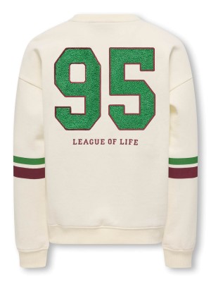 Only KOGHELLA LIFE LS O-NECK LOOSE PRINT: Antique White/Number | Freewear KOGHELLA LIFE LS O-NECK LOOSE PRINT: - www.freewear.nl - Freewear