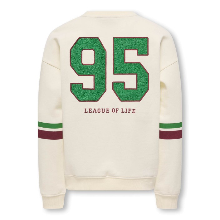 Only KOGHELLA LIFE LS O-NECK LOOSE PRINT: Antique White/Number | Freewear KOGHELLA LIFE LS O-NECK LOOSE PRINT: - www.freewear.nl - Freewear