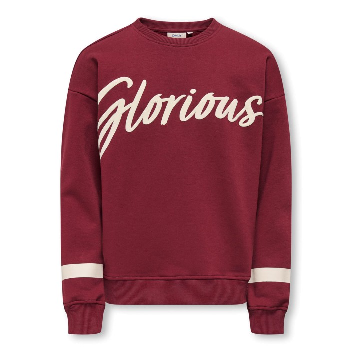 Only KOGHELLA LIFE LS O-NECK LOOSE PRINT: Cabernet/Glorious | Freewear KOGHELLA LIFE LS O-NECK LOOSE PRINT: - www.freewear.nl - Freewear