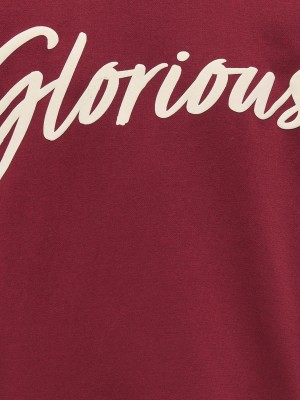 Only KOGHELLA LIFE LS O-NECK LOOSE PRINT: Cabernet/Glorious | Freewear KOGHELLA LIFE LS O-NECK LOOSE PRINT: - www.freewear.nl - Freewear