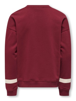 Only KOGHELLA LIFE LS O-NECK LOOSE PRINT: Cabernet/Glorious | Freewear KOGHELLA LIFE LS O-NECK LOOSE PRINT: - www.freewear.nl - Freewear
