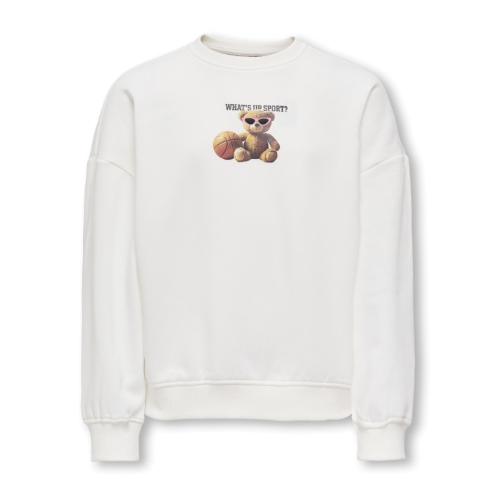 Only KOGBILA L/S OVZ PRINT O-NECK SWT NO: Egret/Sport | Freewear KOGBILA L/S OVZ PRINT O-NECK SWT NO: - www.freewear.nl - Freewear