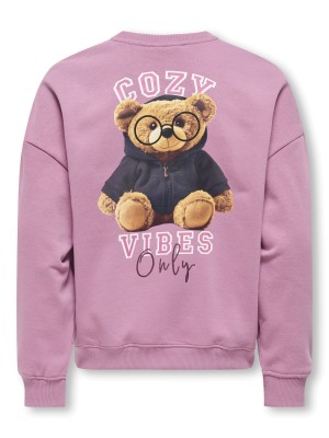 Only KOGBILA L/S OVZ PRINT O-NECK SWT NO: Mauve Orchid/Cozy | Freewear KOGBILA L/S OVZ PRINT O-NECK SWT NO: - www.freewear.nl - Freewear