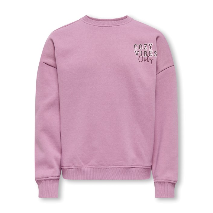 Only KOGBILA L/S OVZ PRINT O-NECK SWT NO: Mauve Orchid/Cozy | Freewear KOGBILA L/S OVZ PRINT O-NECK SWT NO: - www.freewear.nl - Freewear